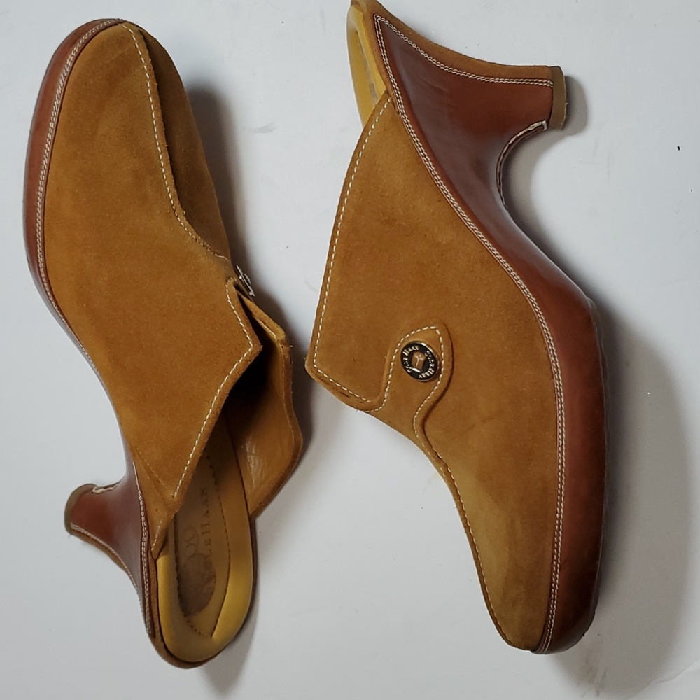 COLEHAAN SANDAL WITH CLOSED TOE SIZE 8 1/2 CARAMEL COLOR GOOD CONDITION - Picture 16 of 16